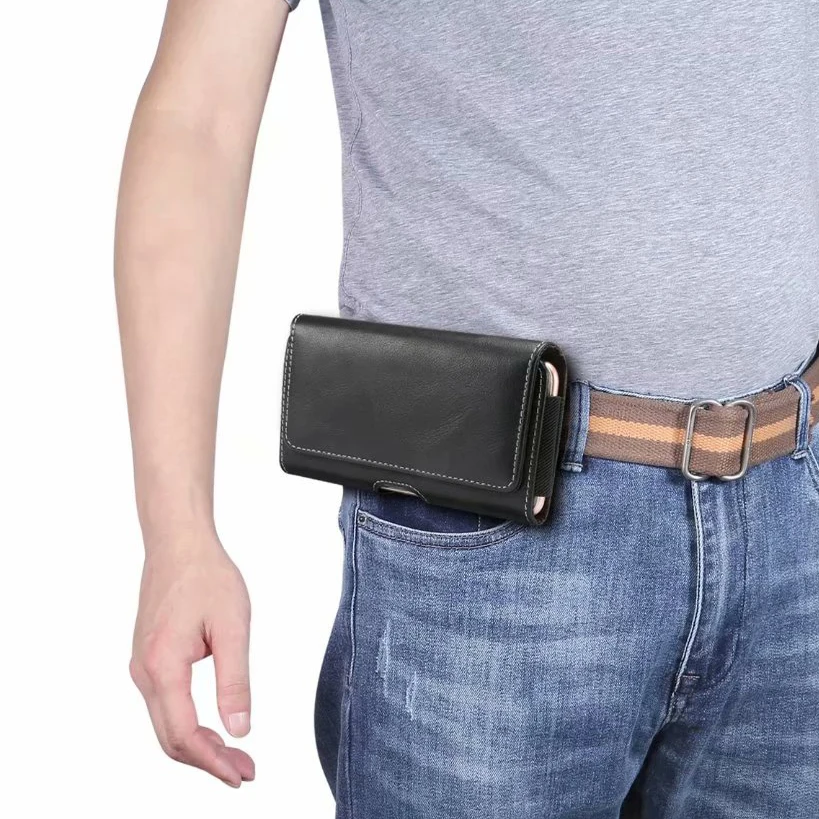 Universal Leather Phone Belt Clip Case Waist Bag