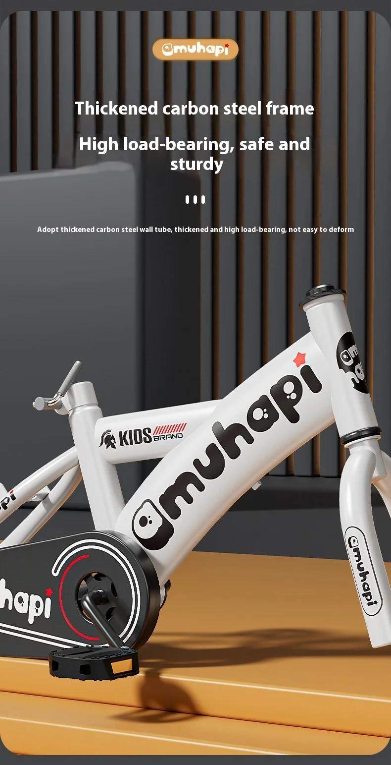 Bicycle2-8Years Bicicleta con ruedas auxiliares para bicicleta con pedales de 12-20 pulgadas