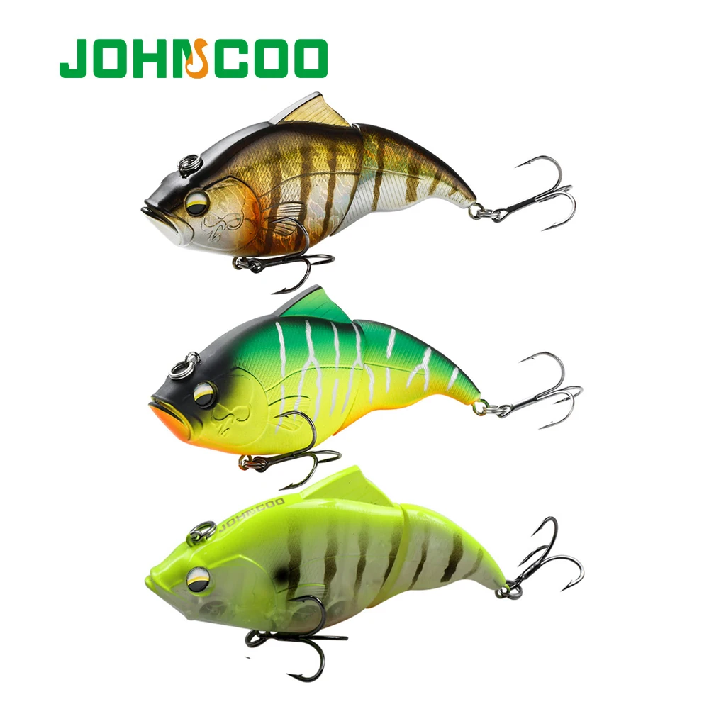 

JOHNCOO 3pcs Fishing Lure Sinking Floating Wobbler SwimShad Glide Baits VIB Vibration Bait Pike Trout Muskie Bass Fishing