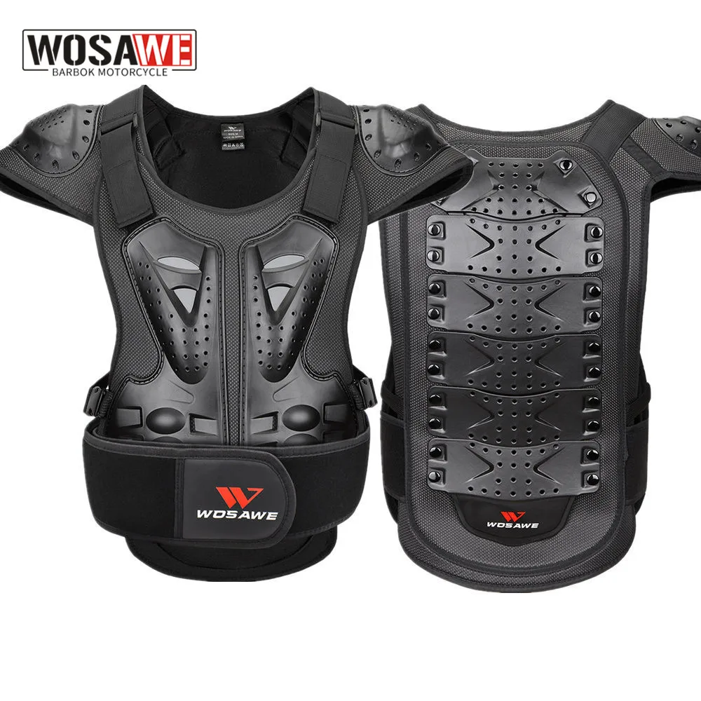 WOSAWEBackProtectorMotorcycleArmorAdultSpineChestBodyProtectionSkateboardMTB