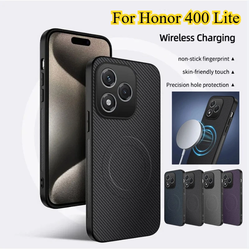Carbon Fiber Leather Matte Texture Magsafe Phone Case -