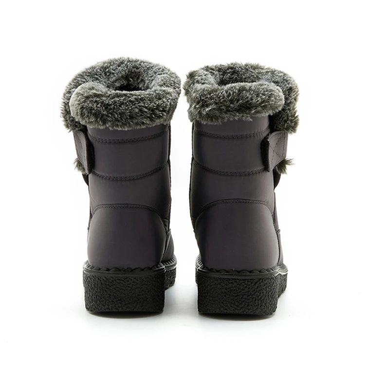 Women Winter Boots - Korean Style Mid Calf Snow Boots With Fur Lining & Waterproof Design