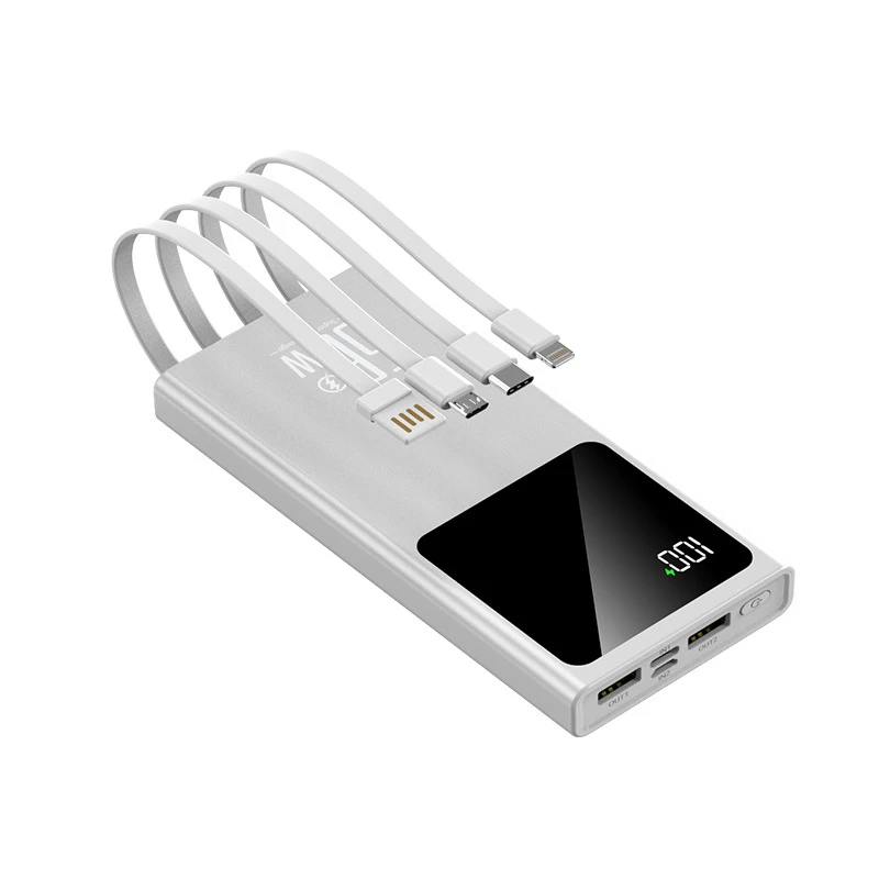 30000mAh Power Bank 66W Super Fast Charging PowerBank for iPhone 16 Samsung Xiaomi Mi Portable Charger Built in Cable Poverbank 6
