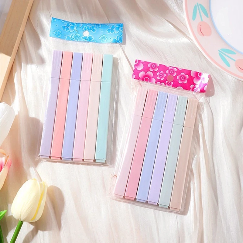 Pastel Color Highlighter Set - Kawaii School & Office Stationery Supplies