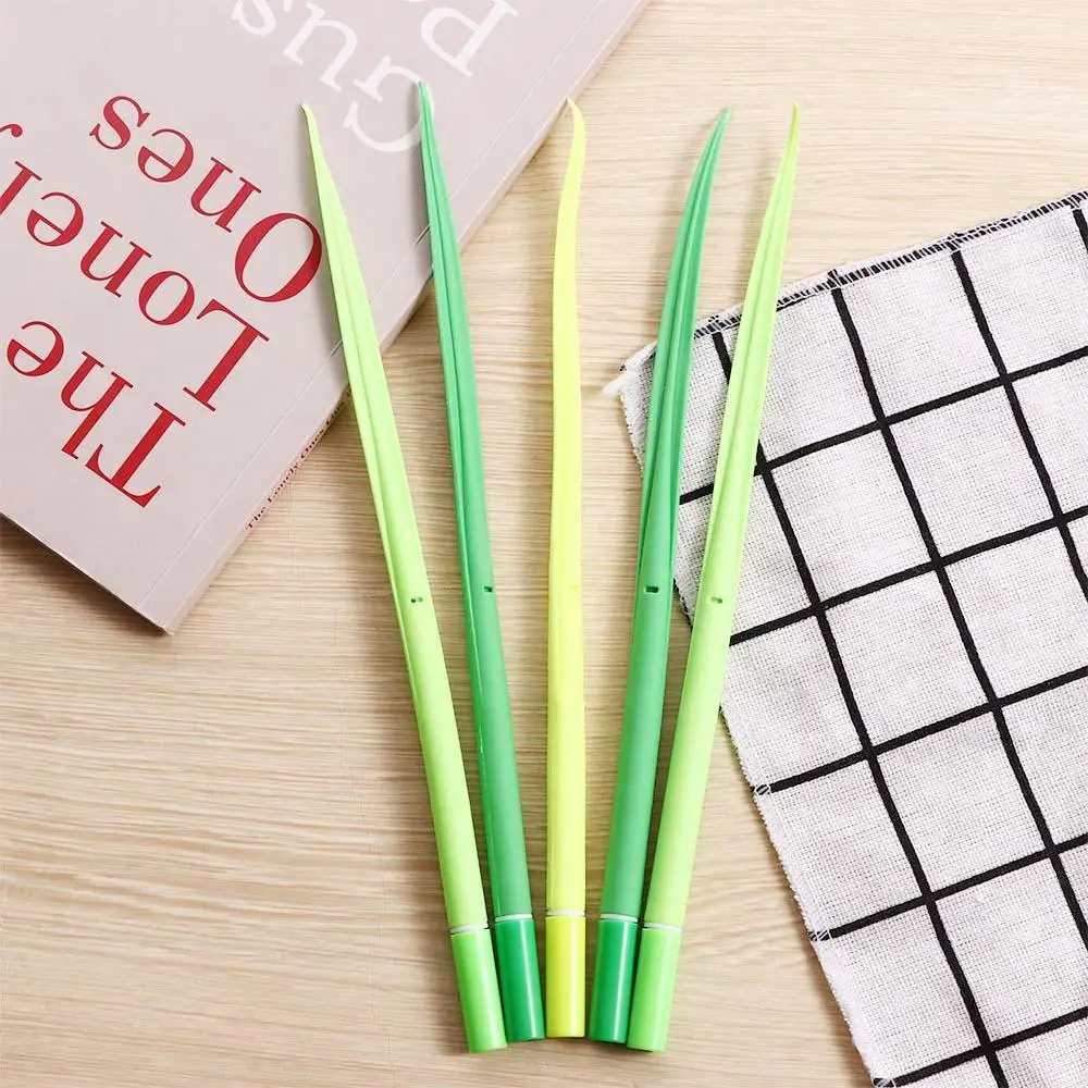 

Creative Student Blade Grass Stationery Black Refill Potting Decoration Green Grass Pen Grassblade Pen Green Leaf Pen Gel Pen