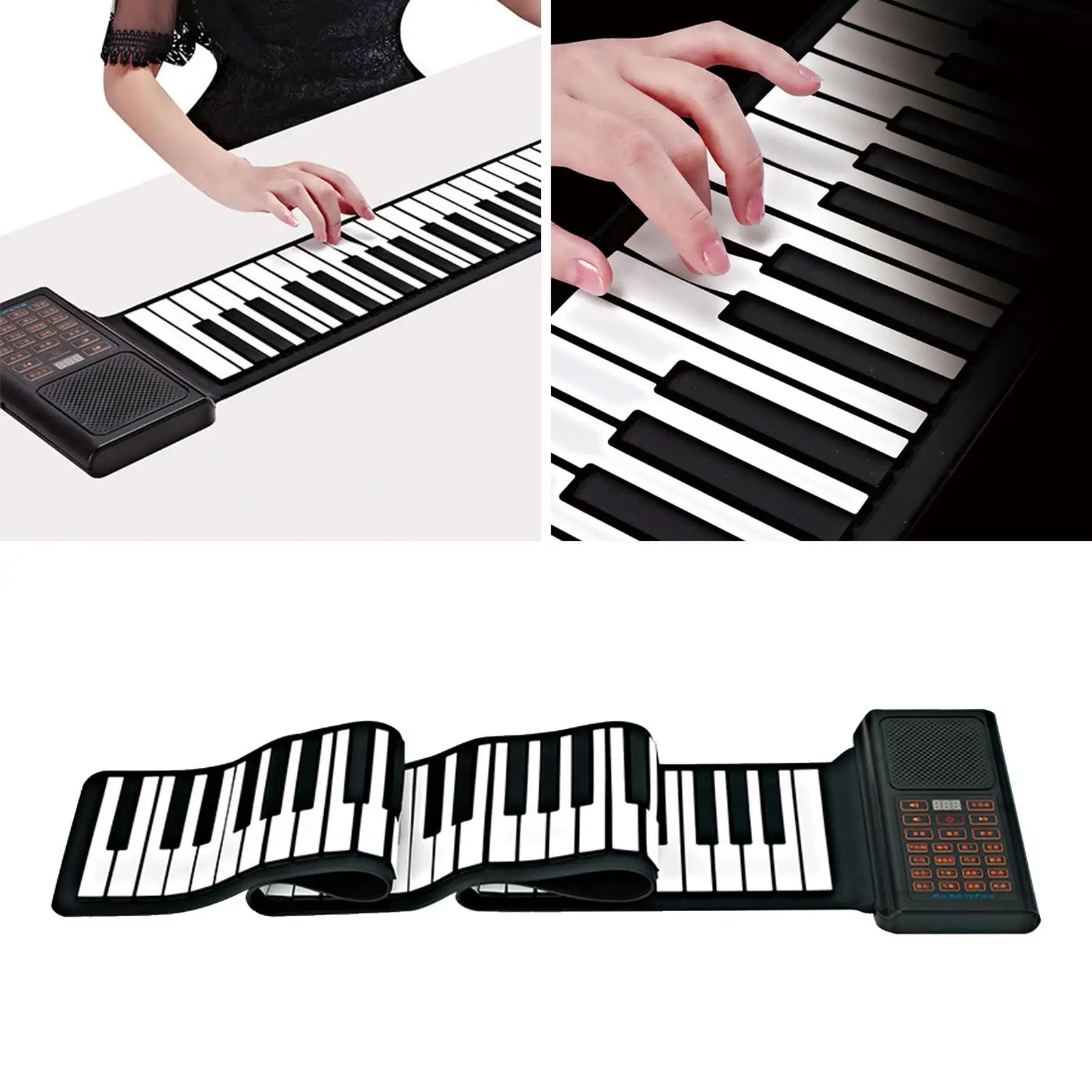 88 Keys Roll up Flexible Piano Travel Piano Silicone Electronic for Kids for Home Gifts Holiday Gift Children Adults