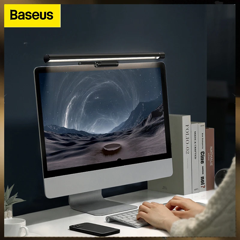 

Baseus USB Asymmetric Light Source Screen Hanging Light Pro Black Screen Light Computer Lamp Led Desk Lamp For Reading Light