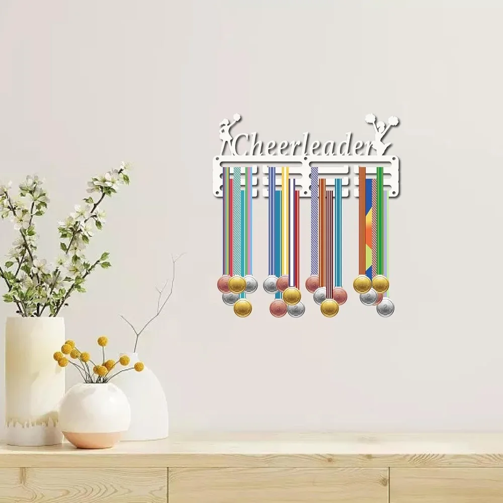 Cheerleader Medal Hangers Medal Holder Display Rack Sports Metal Hanging Awards Iron Small Mount Decor For Wall Home Race