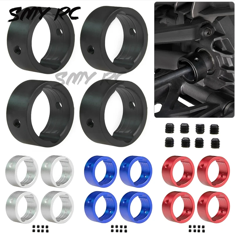 4Pcs Metal Drive Cup Anello Di Rinforzo Differenziale Drive Cup Sleeve Per Traxxas 1/5 X-Maxx 1/6 Xrt Rc Car Upgrade Parts