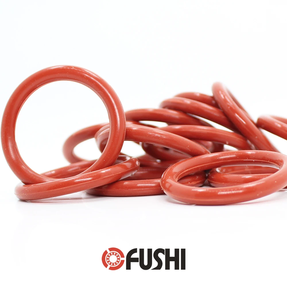 CS4mm Silicone O RING OD 105/108/110/115/118/120/125*4 mm 20PCS O-Ring VMQ Gasket seal Thickness 4mm ORing White Red Rubber |