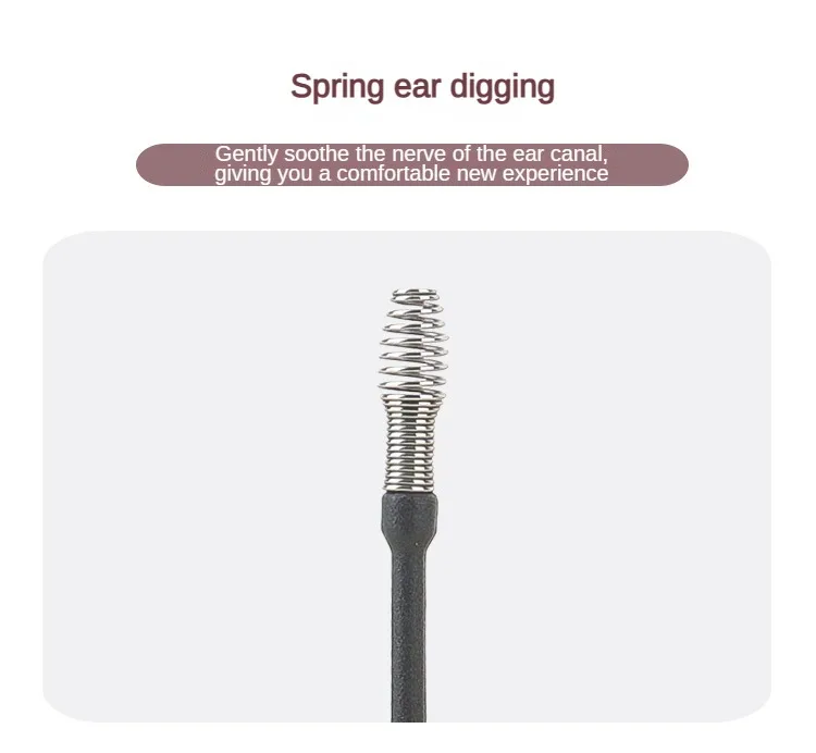 Description Picture 5 of item1set/7PCS Ear Cleaner ABS Ear Care Spoon Tool Soft Spiral For Ears Earwax Picker Cleaning Ear Wax Removal Tool Earpick Remover