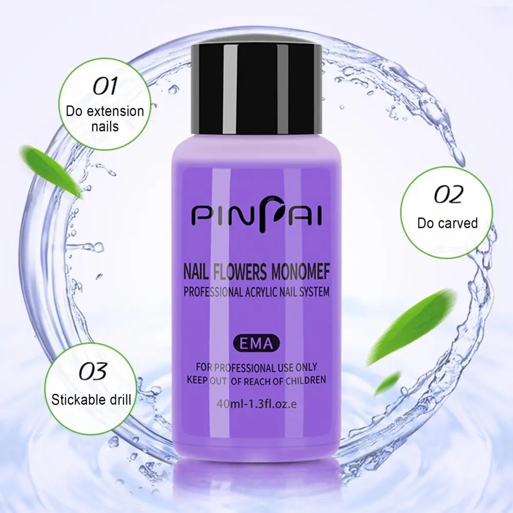 Beauty Acrylic Manicure Creative 40ML Fluid Compact Leak-proof Nail Powder Liquid for Beauty 4