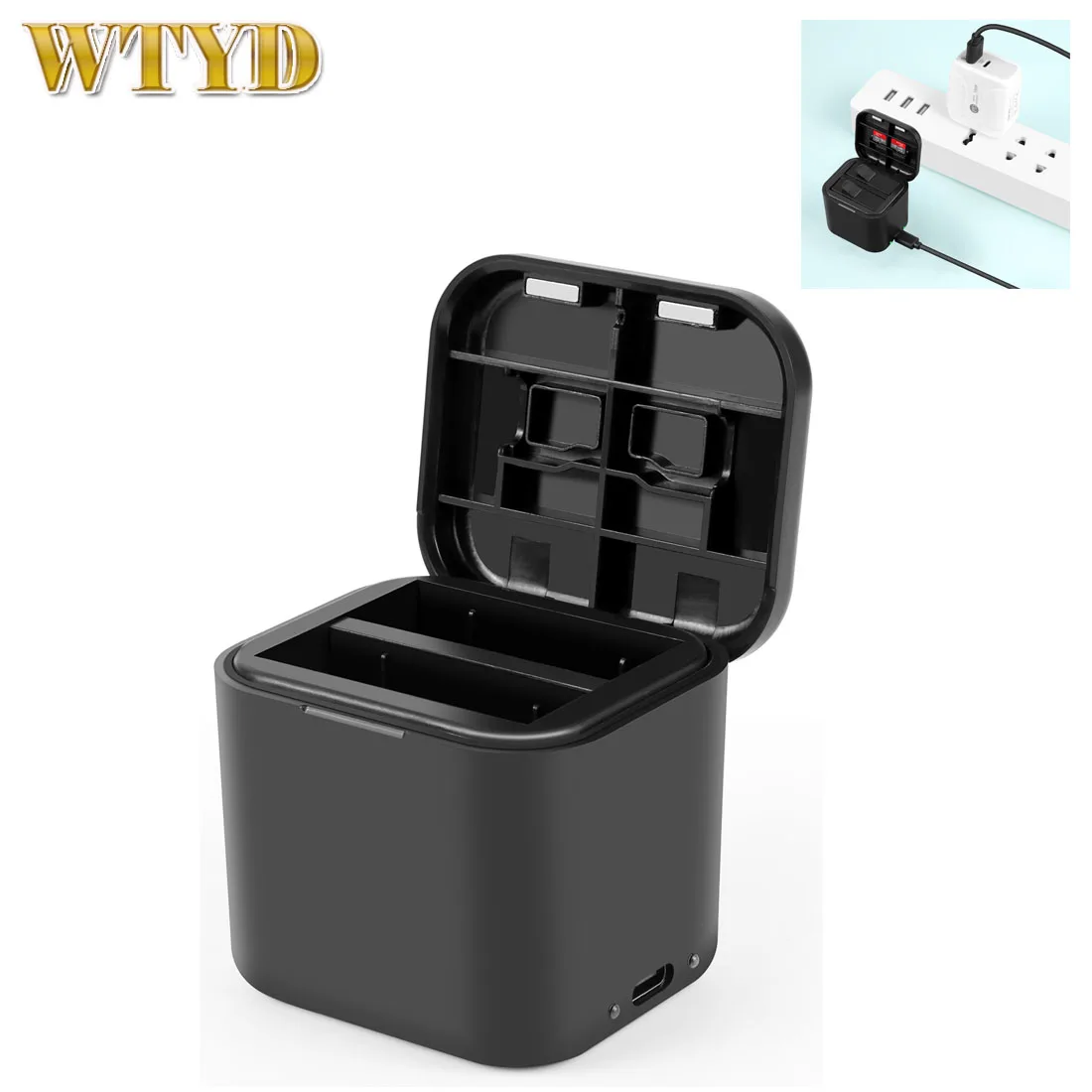 For Insta360 Ace Pro 2 / Pro 1 / Ace PULUZ Battery Charging Box Battery & Memory Card Storage Case