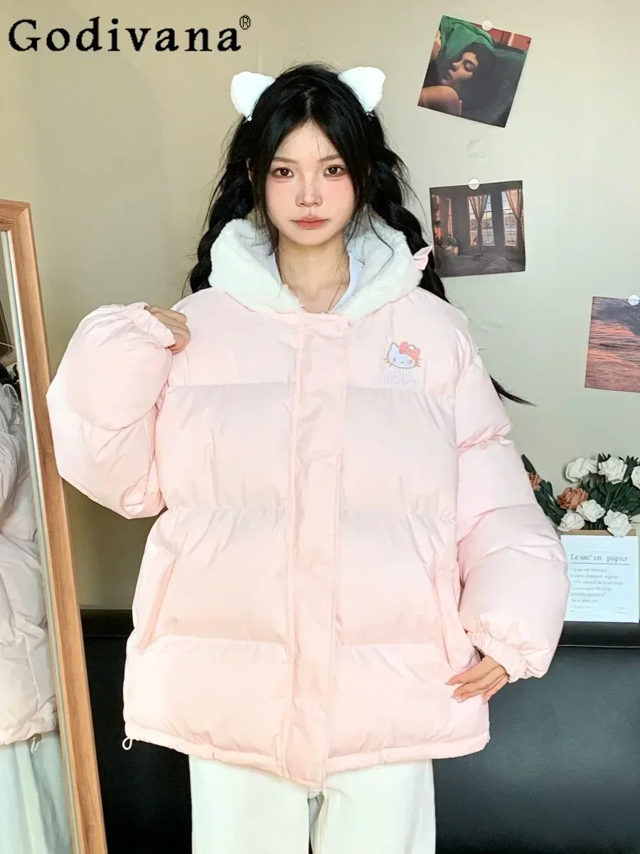 Sanrio Hello Kitty Cotton Padded Coats Japanese Girl Sweet Cute