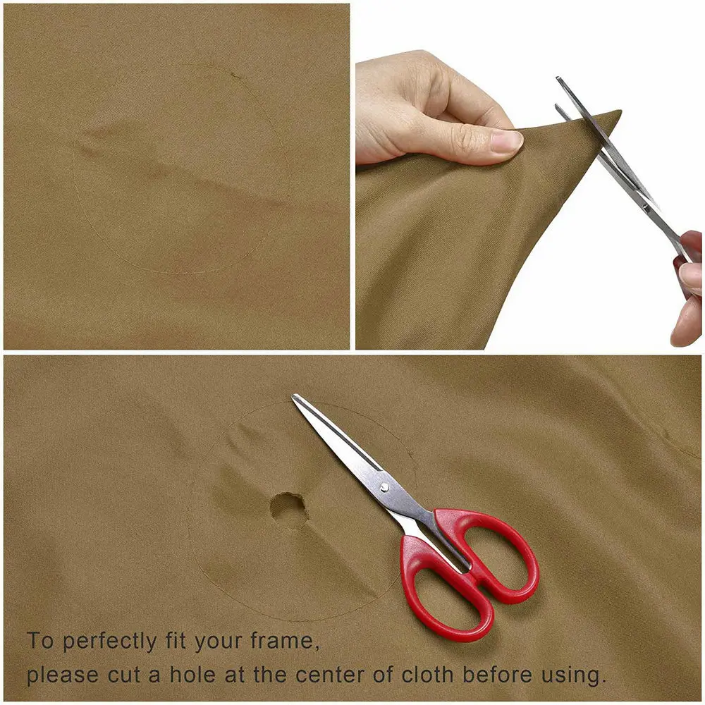 Outdoor Umbrella Replacement Canopy Suit 6/8 Ribs Patio Garden Beach Market Table Top Umbrella Canopy 7.5/9/10ft