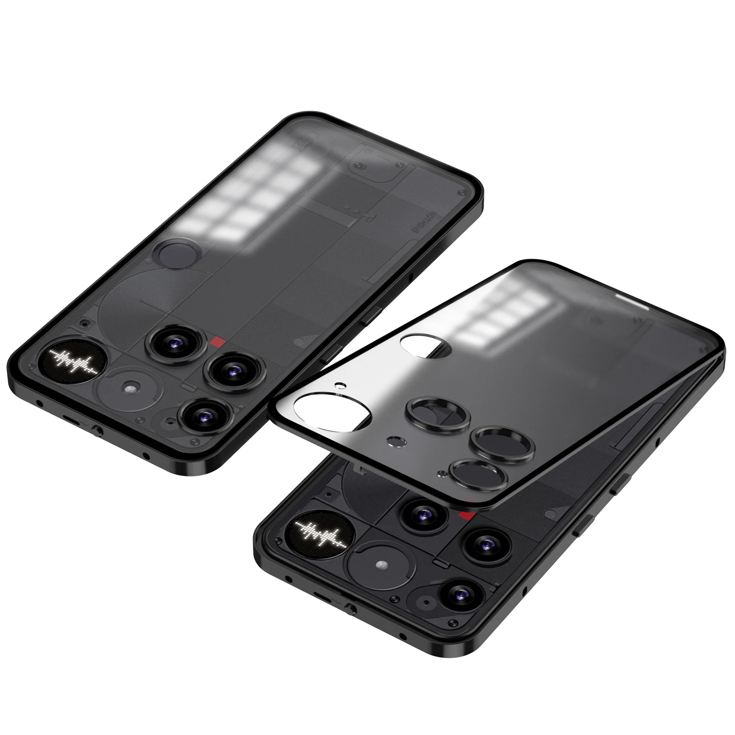 Sleek Glass Back Drop-Proof Case – Skin-Friendly Snap-On Cover