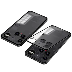 Sleek Glass Back Drop-Proof Case - Skin-Friendly Snap-On Cover for Nothing Phone (3) (Black)