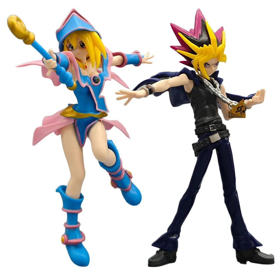 Yu-Gi-Oh!Duel Links Yami Yugi Yugi Muto Black Magician Girl Mana 21CM PVC Actionfiguren Modell Anime Cartoon Modell Spielzeug Geschenk