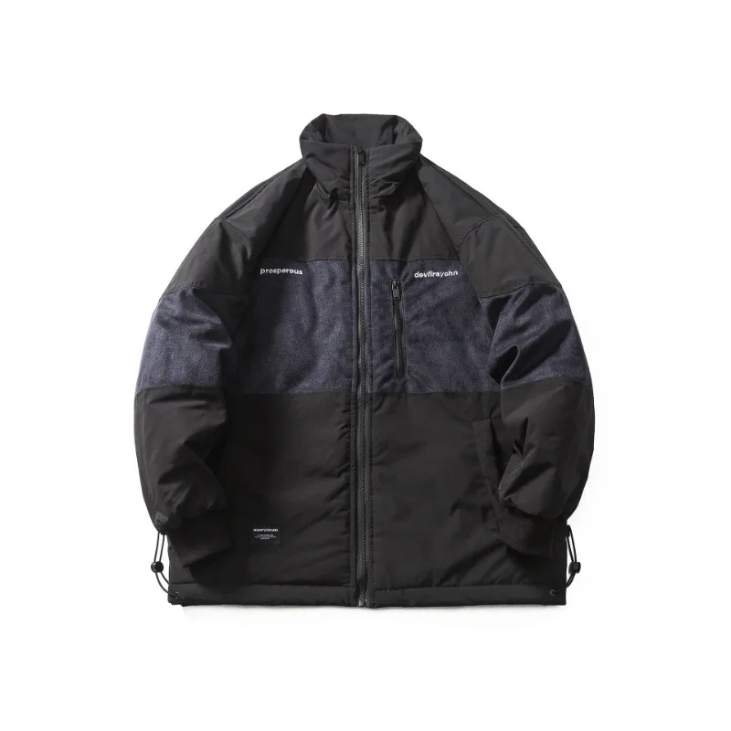 

Парка мужская Рабочая в японском стиле ретро, свободная утепленная теплая куртка, универсальная Повседневная хлопковая куртка в стиле пэчворк, зима