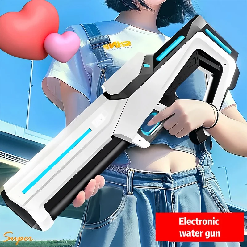 성인을위한 전기 물총 강력한 물총 자동 물 흡입 물 블래스터 소년을위한 여름 야외 해변 장난감 아이 선물