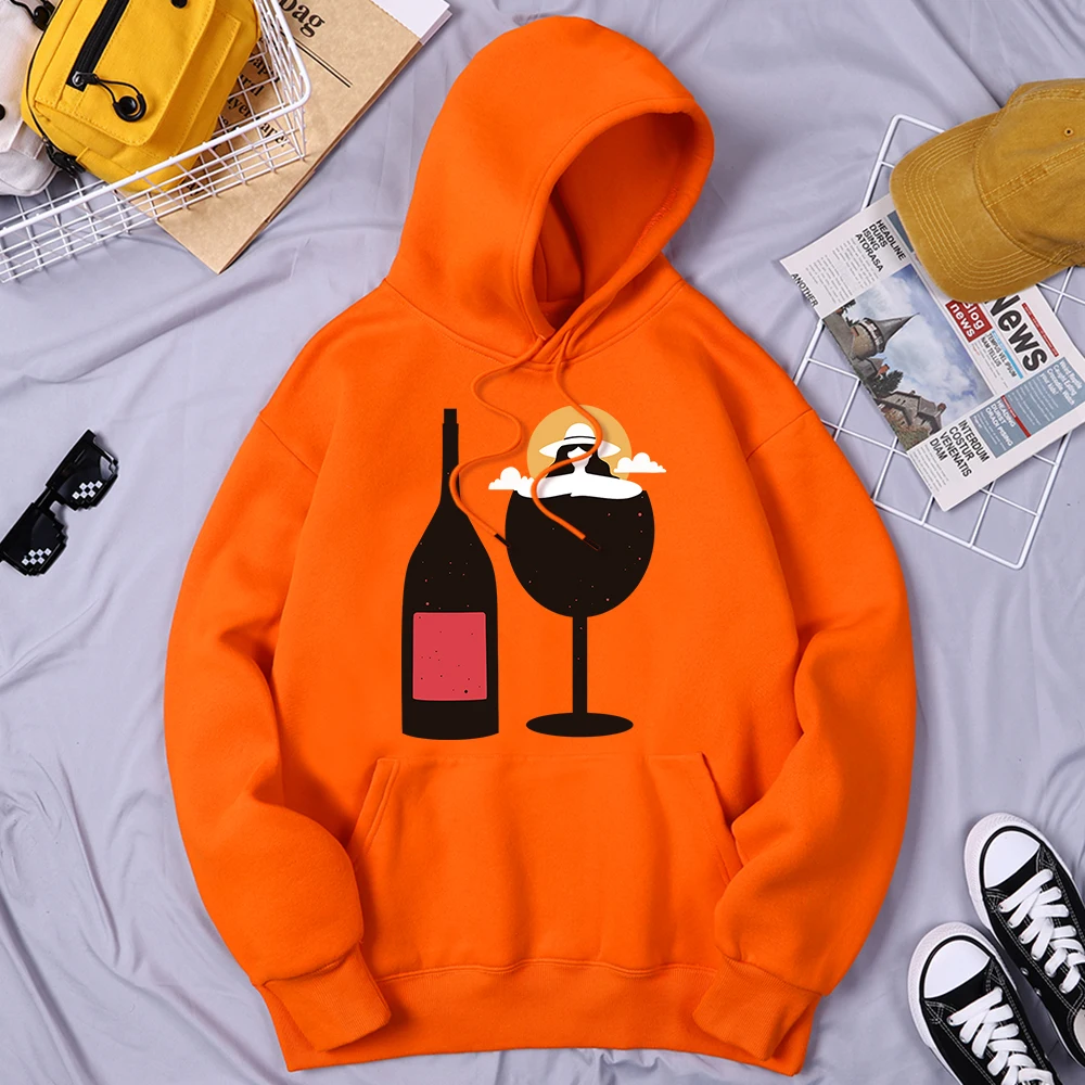 

The Frequent Hair Girl In The Wine Glass Man Hooded Fleece Fashion Hoodie Harajuku Daily Hoodies Oversized Quality Tracksuit Men
