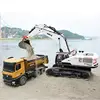 Huina 1594 Full Metal Remote Control Excavator 1/14 Electric Heavy Duty  22 Channels Rc Excavator For Children Toys Model 6