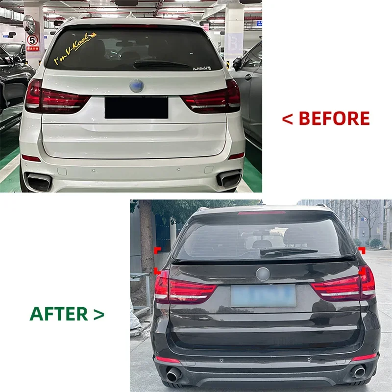 For BMW X5 F15 2014- Rear Top Trunk Roof Spoilers Wind Wing Lid Flap Spoilers Lip Body Kits Tail Tailgate Spoiler Car Rear Wing Spoiler Car Roof Spoiler