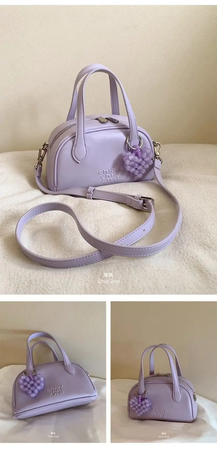 JIAERDI Harajuku Purple Crossbody Bags Purse Women Versatile Handle Leather Pillow Bag Wallet Hot Girls Y2k Hand Bag 2025 New