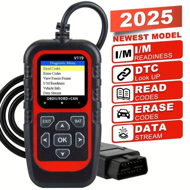 Professional Obd2 Scanner, Operated Via Usb, Provides Real-Time Diagnostic Data for Monitoring a Wide Range of Vehicle Engine Lights, No Battery Required.
