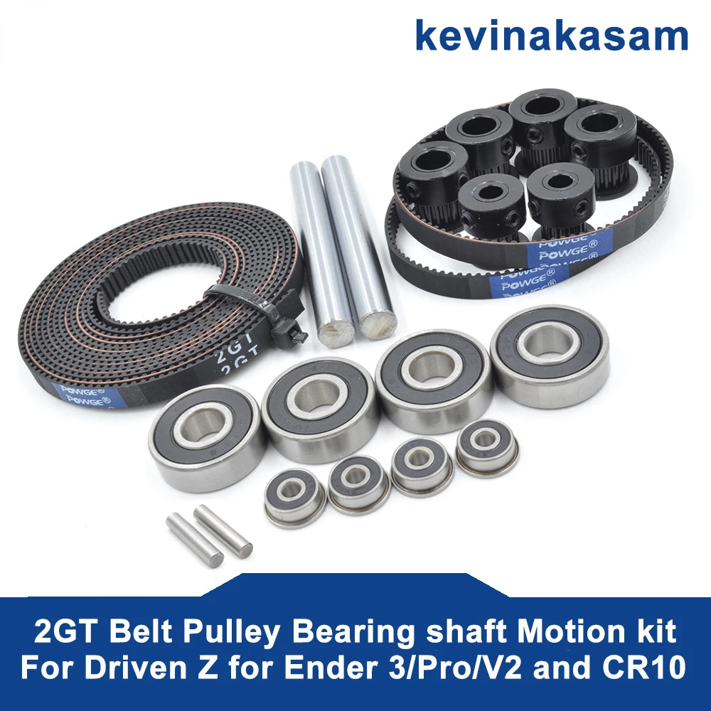Kevinakasam Gt2 2Gt Kit Di Movimento Del Cuscinetto Della Puleggia Della Cinghia Dentata Per Stampante 3D Ender 3/Pro/V2 E Cr10 I3 Creality