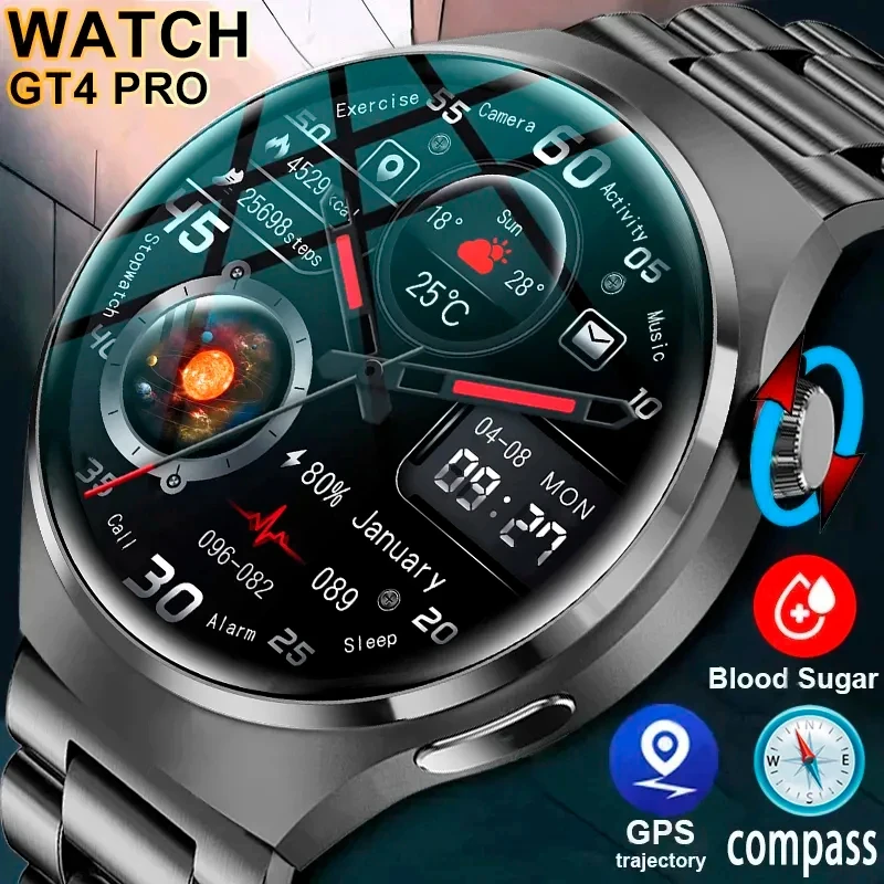 GT4 Pro Smart Watch For Huawei Xiaomi Men AMOLED 390*390 HD Screen Hea –  yiannys