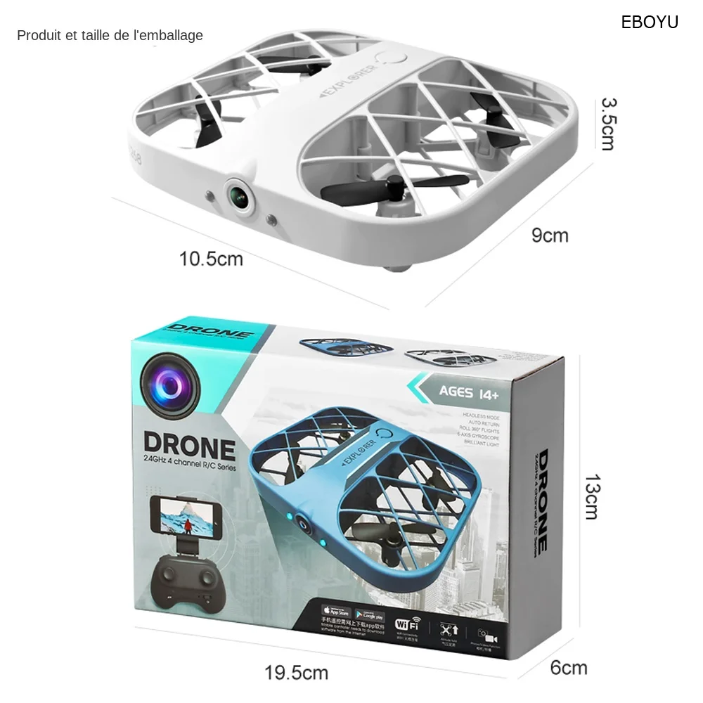 Drone 4K/8K avec caméra HD, WiFi FPV, pliable, pour débutants
