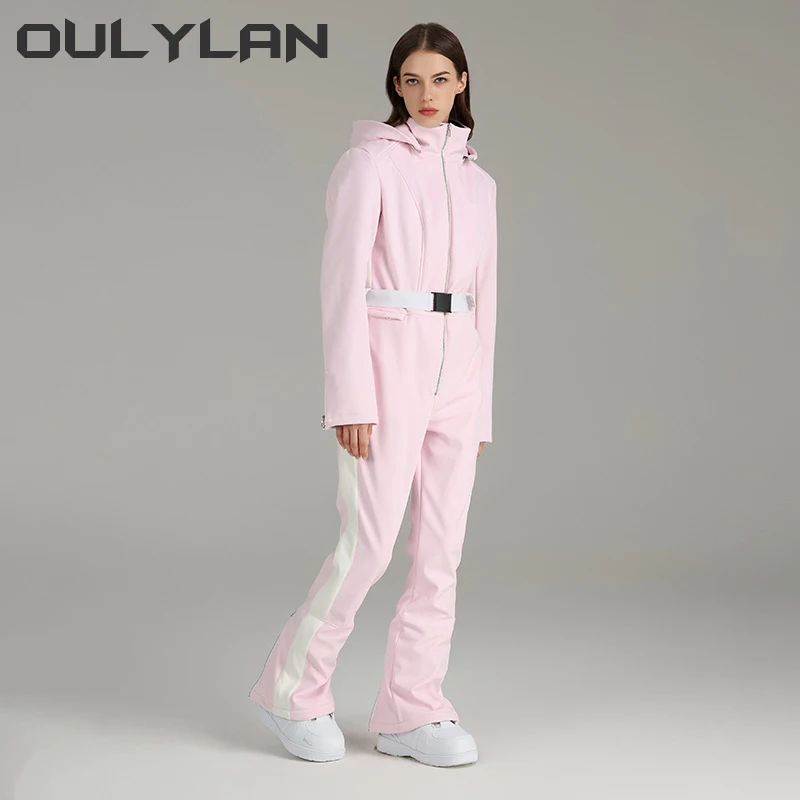

New One Piece Ski Suit Women Professional Skiing Thickened Insulation Waterproof Snow Clothes Outdoor Sports Snow Jumpsuits