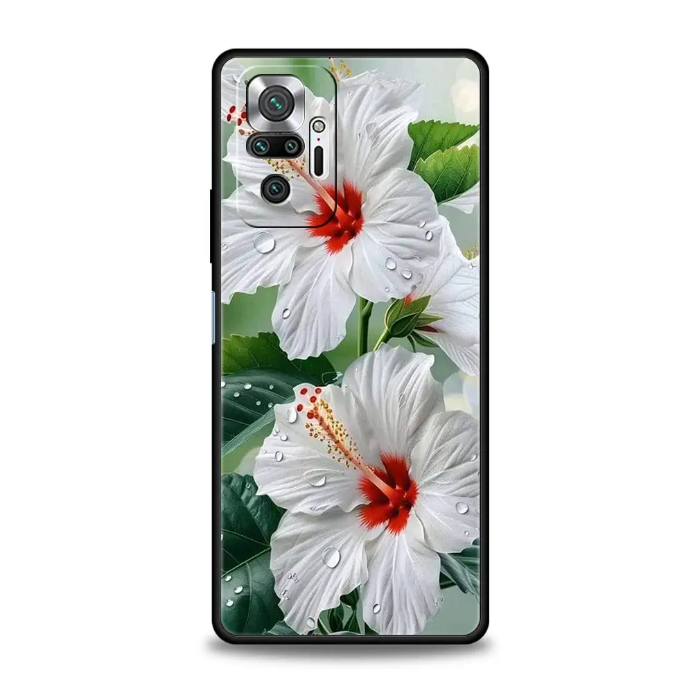 Elegant Floral & Leaf Soft Phone Case Cover