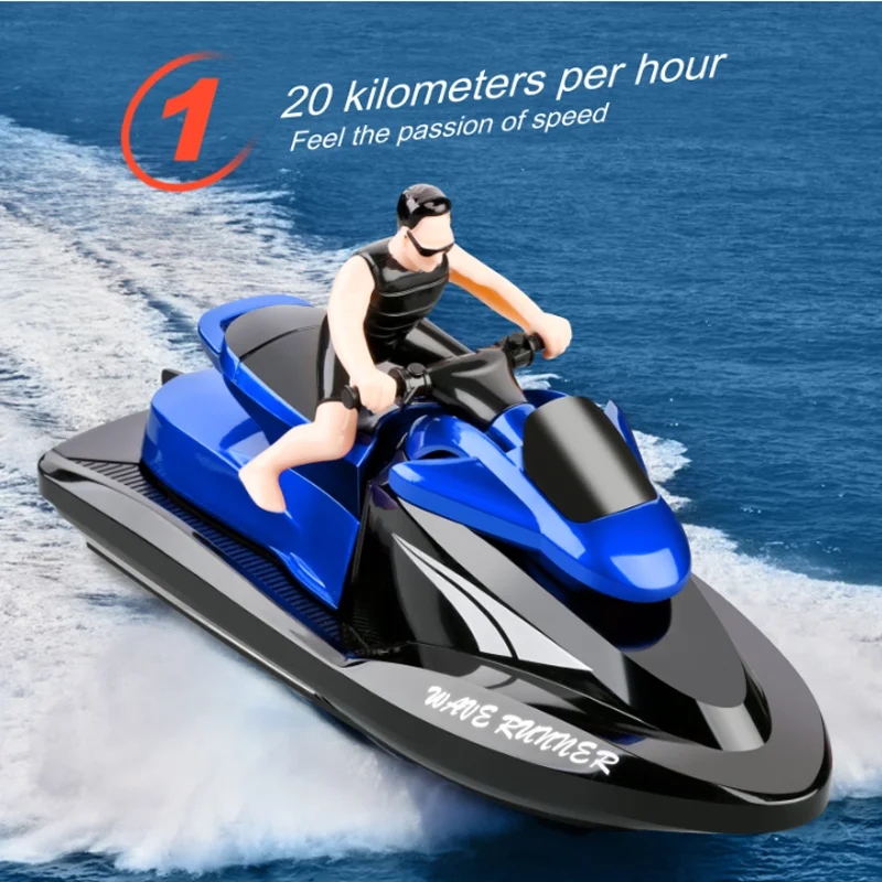 

RC Motorboat Toy 2.4G Wireless Control Electric Yacht Remote Control Motorcycle Children Toy Gift