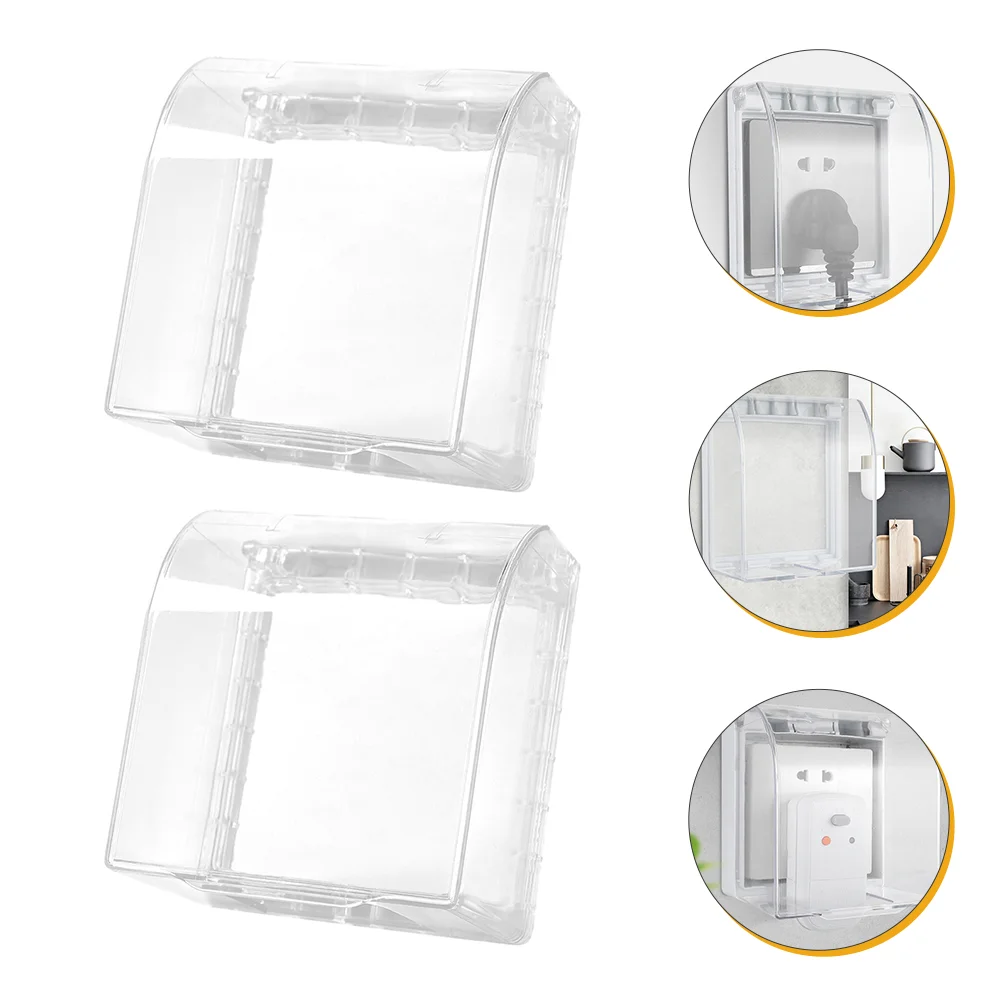 

2pcs Home Outlet Cover Socket Plug Cover Weatherproof In-use Cover (86 Type)