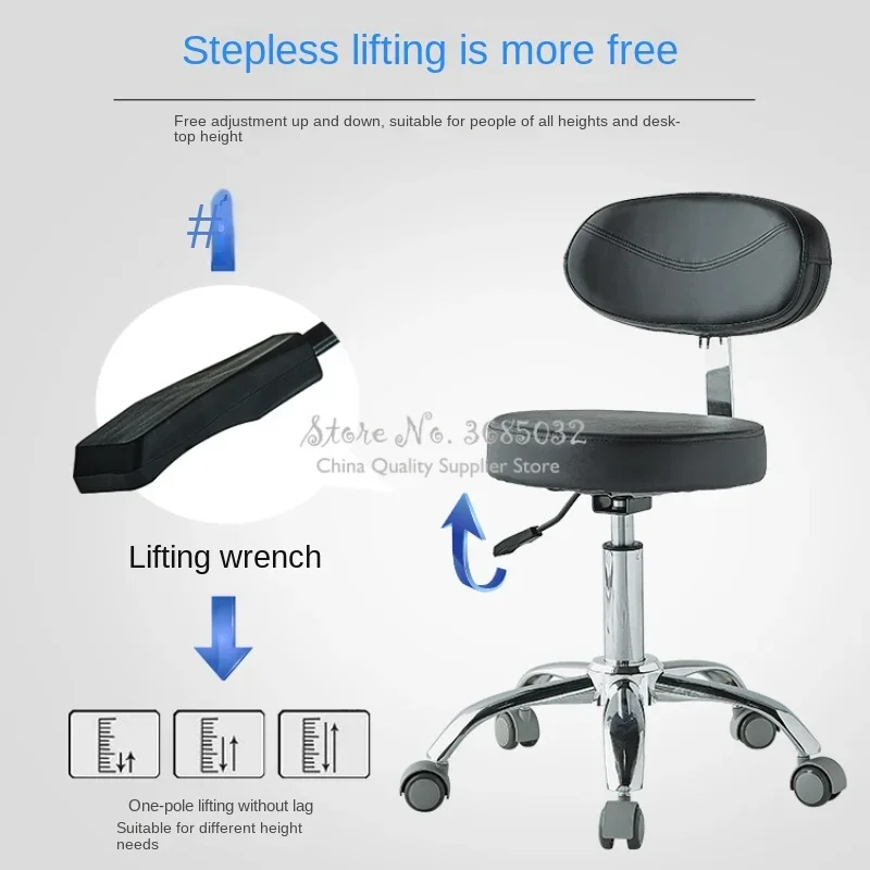 Comfortable Adjustable Saddle Stool Seat Furniture Ergonomic Medical Office Saddle Chair Rolling Swivel Chair for HomeDental