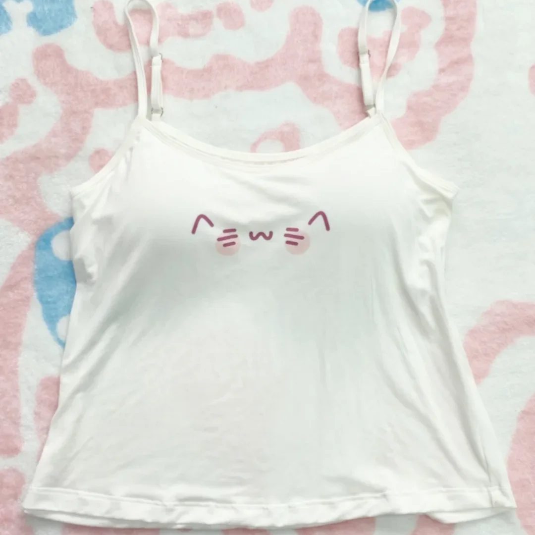 Cotton Cartoon Fashion Sexy Crop Top – Women's Casual Summer Tank