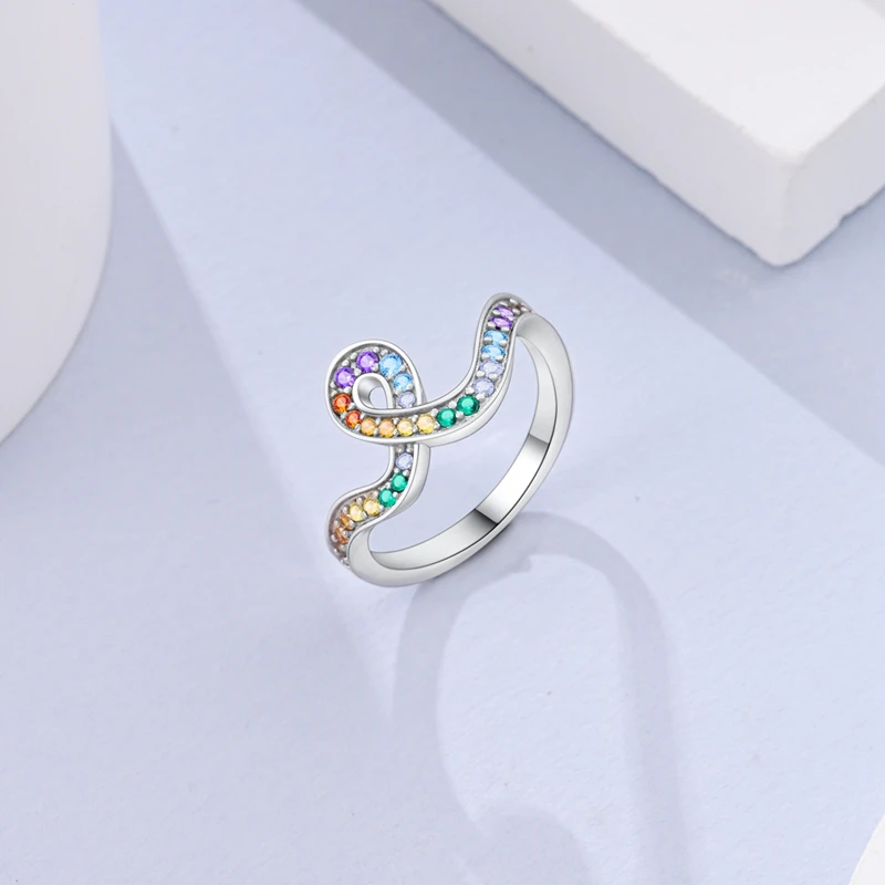 Silver Ring Spring 925 Sterling Silver Palm Evil Eye Heart Shaped Zircon For Women Birthday Jewelry Gift