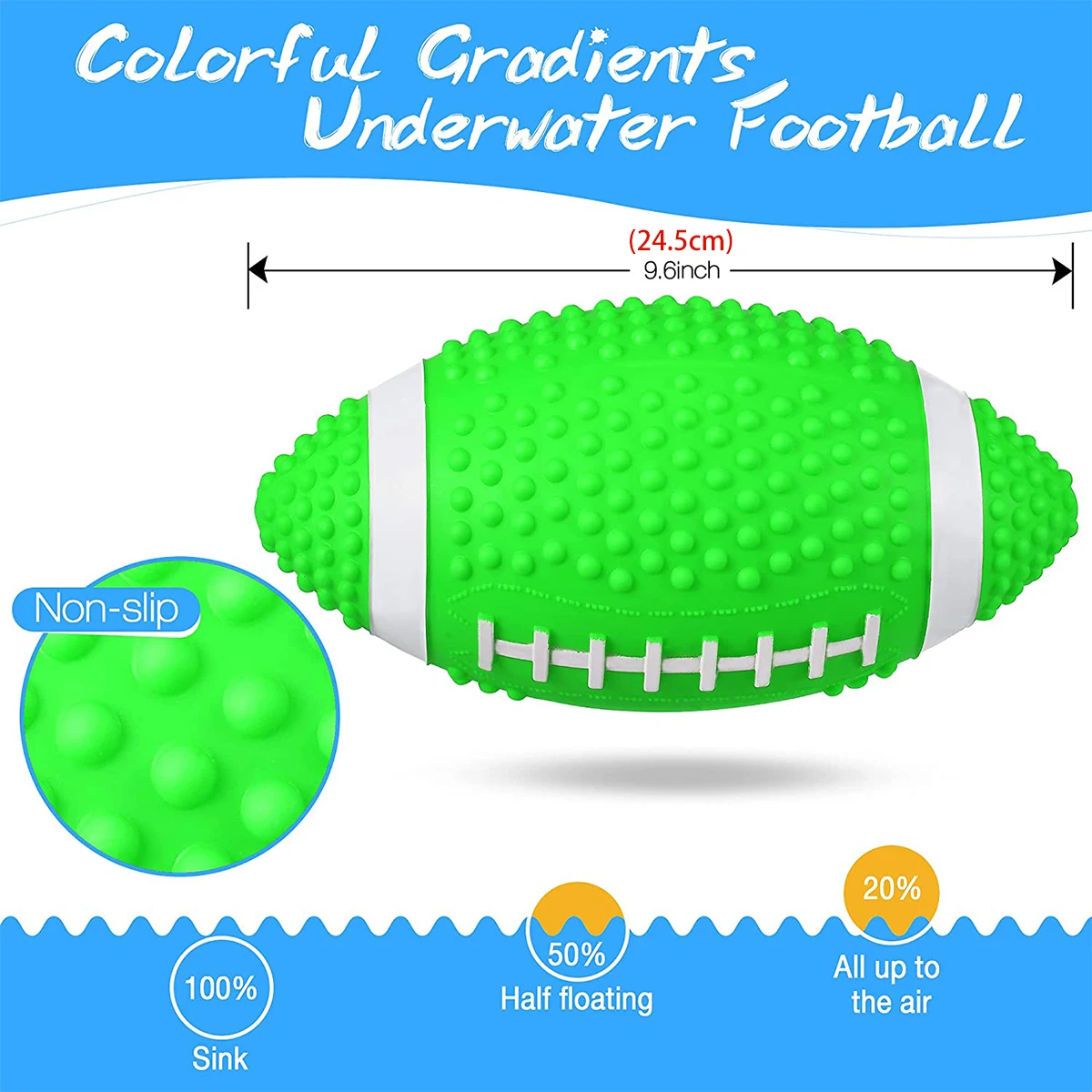 1 Set Rugby Ball Interesting Waterproof Water Inflatable Multiplayer Sports Textured Grip Inflatable Rugby Ball for Pool 6 1 Set Rugby Ball Interesting Waterproof Water Inflatable Multiplayer Sports Textured Grip Inflatable Rugby Ball for Pool 6