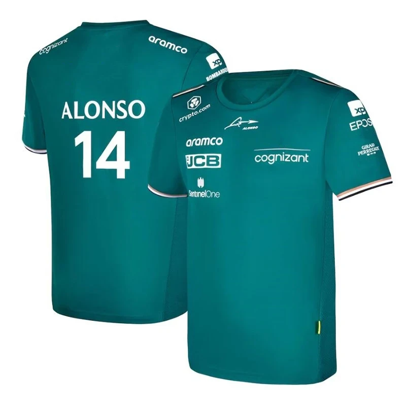 aliexpress.com - Summer 14 Alonso Driver 2023 F1 Men’s Fashion T-shirt New Motorsport Crew Neck 3D Short Sleeve Quick Dry Plus Size Cycling Shirt