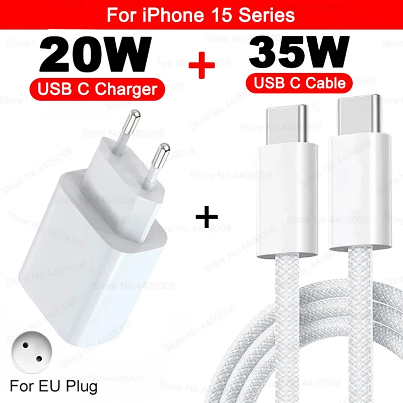 PD 20W Fast Charger with Cable - High-Speed Charging Solution