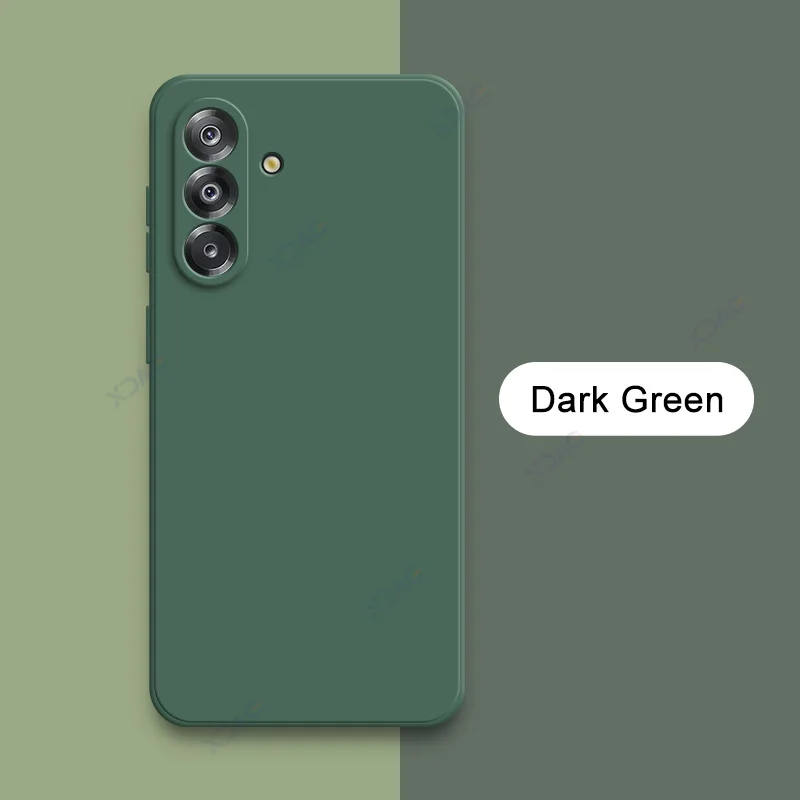 Soft Liquid Silicone Protective Phone Case Cover - Square Design with Camera Protection