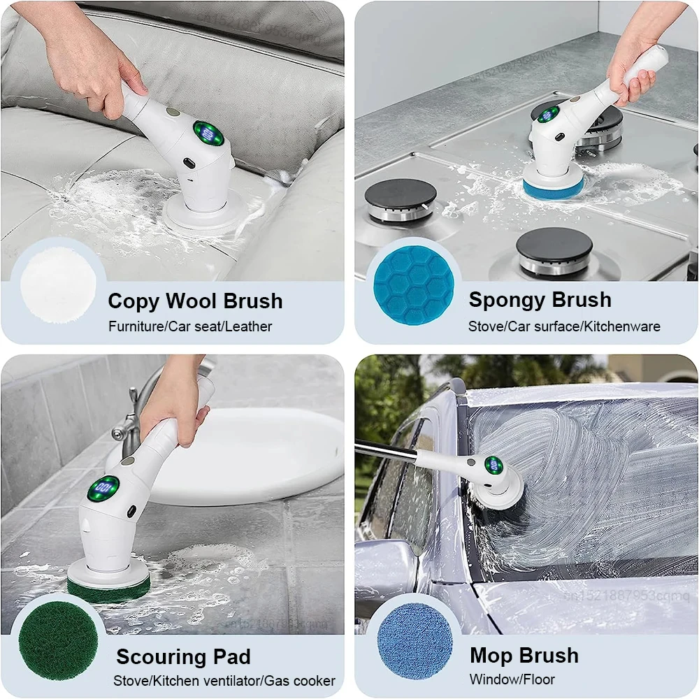 Assembling the 8 in 1 Multifunctional Electric Cleaning Brush
