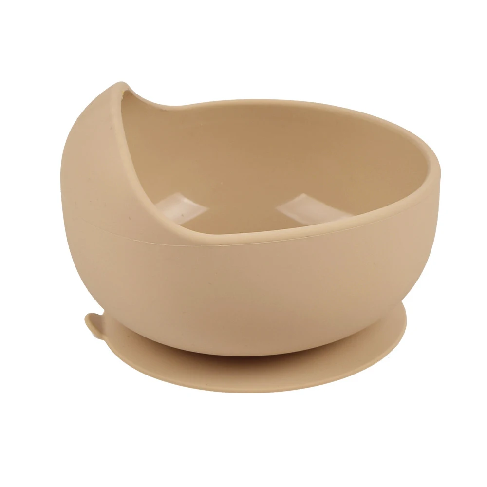 Eco-Friendly Silicone Toddler Suction Plate and Bowl Set with Wood Cutlery