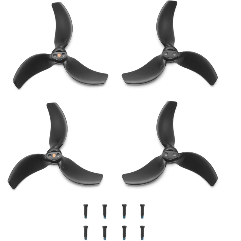 Hélice DJI Avata 2 noire en gros plan, pale 3032S avec vis incluse