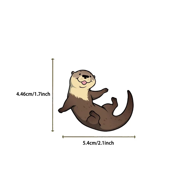 10/30/50PCS Kawaii Otter PVC 스티커 미적 한국어 장식 스크랩북 편지지 DIY 핸드 회계 용품