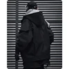 Unisex High Street Functional Cargo Jacket Techwear Fake two-piece Tactical Windbreaker Coats Streetwear Men's clothing Oversize 4