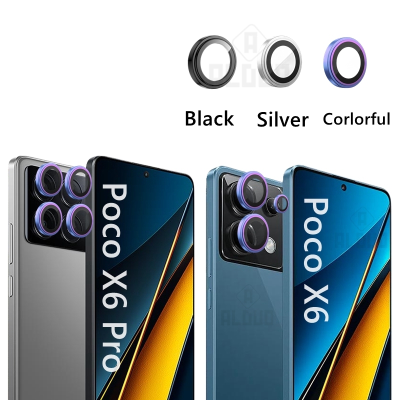 Metal Camera Ring Glass for Xiaomi Poco X6 Pro Screen Protector Back  Lens Cap Cover