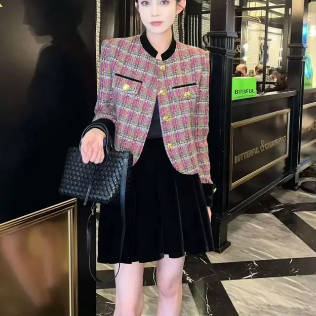 Fashion Small Fragrance Style Tweed Jacket